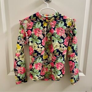 Girl’s Long Sleeve Floral Rashguard